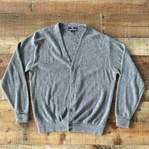 Vintage Steeplechase Button up Gray Cardigan Grandpa Knit Sweater -XL